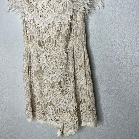 New! Rue21 Ivory White Lace Off Shoulder Romper Shorts Women SZ Small - Picture 5 of 10
